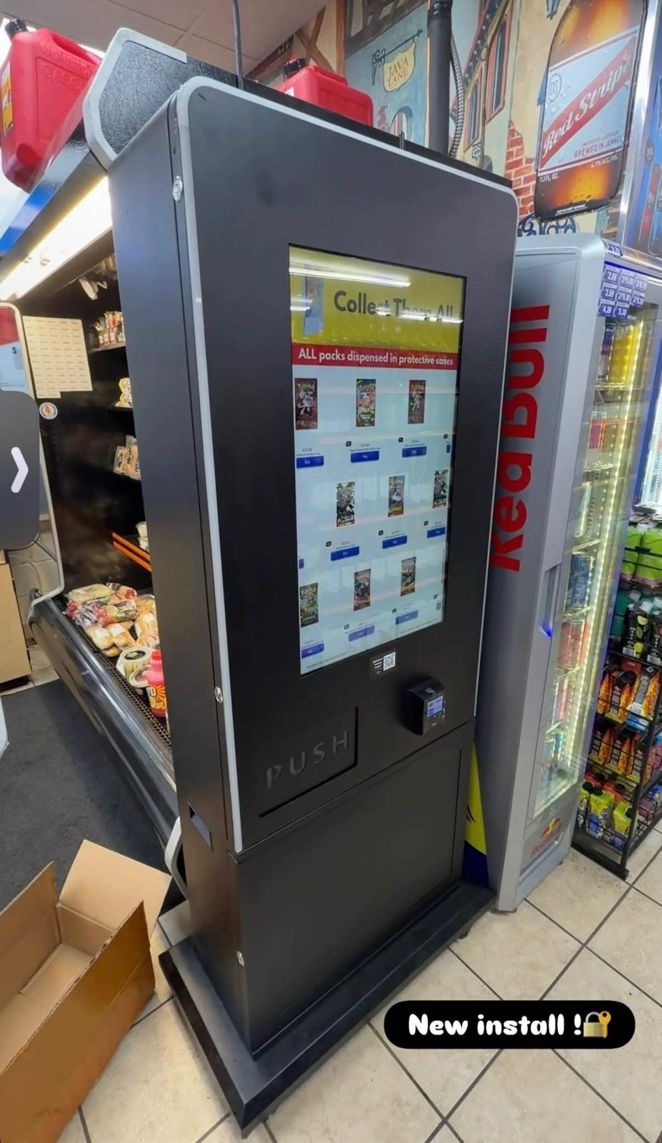 Card vending machine — convenience store placement