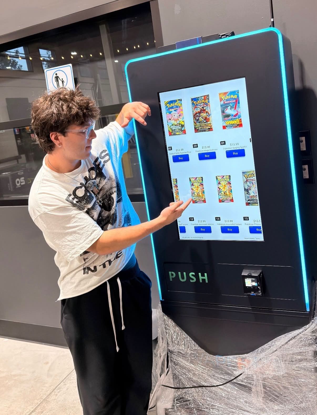 Card vending machine — install day placement